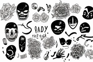 Anxiety, overthinking, thoughts, sad tattoo idea