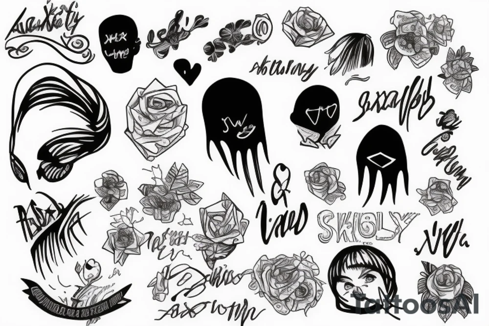 Anxiety, overthinking, thoughts, sad tattoo idea
