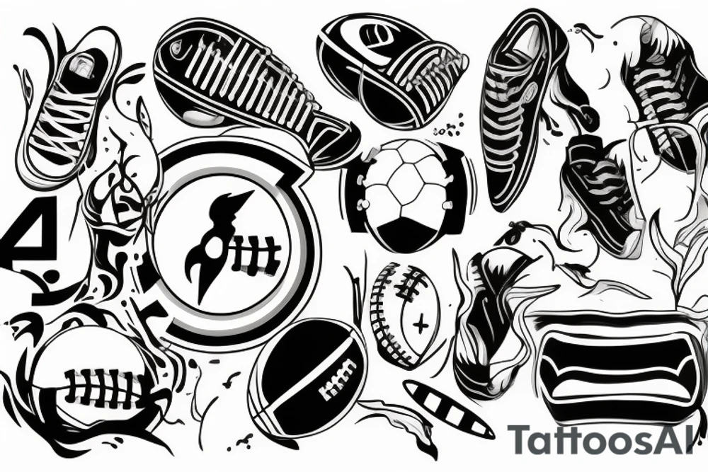 11, football, name Sara, 22.6.2023 tattoo idea