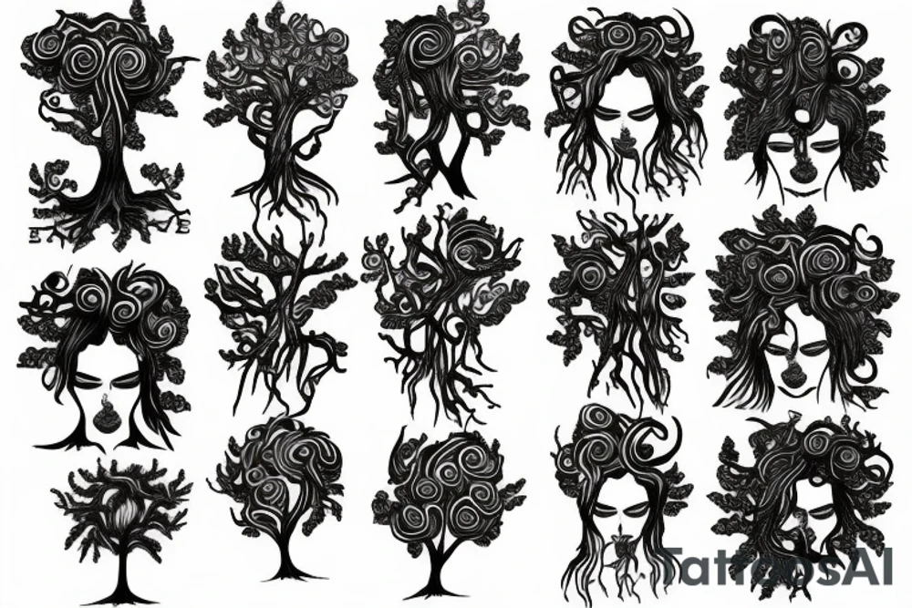 medusa tree tattoo idea