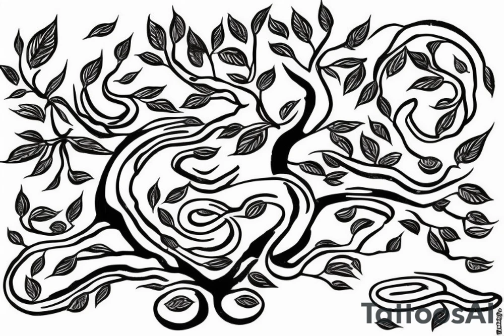 Tree with snakes as branches tattoo idea