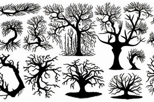 Tree with head pondering existence tattoo idea