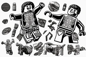A lego man struggling to hold the world on his shoulders
Atlas greek mythology tattoo idea