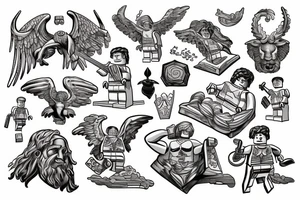 A lego Atlas from greek mythology tattoo idea