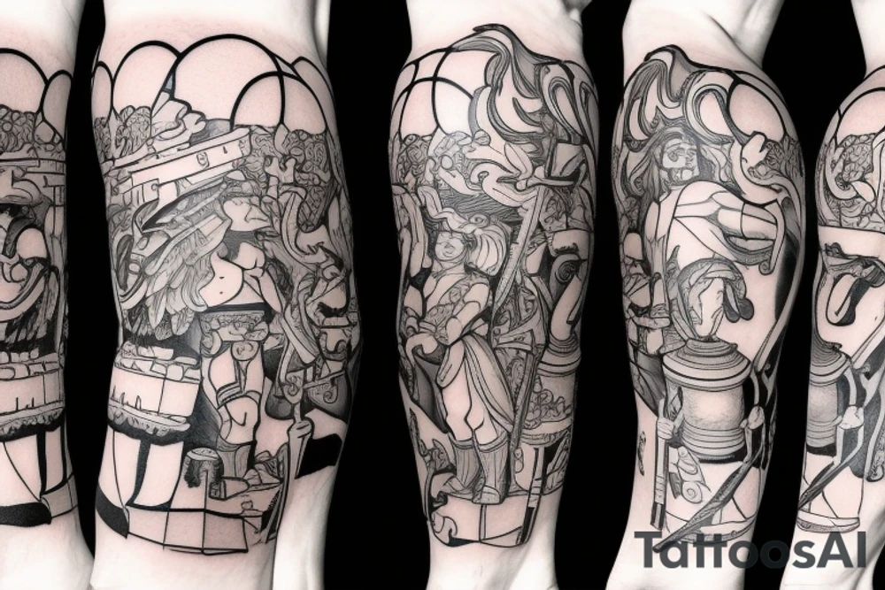 A lego Atlas from greek mythology tattoo idea