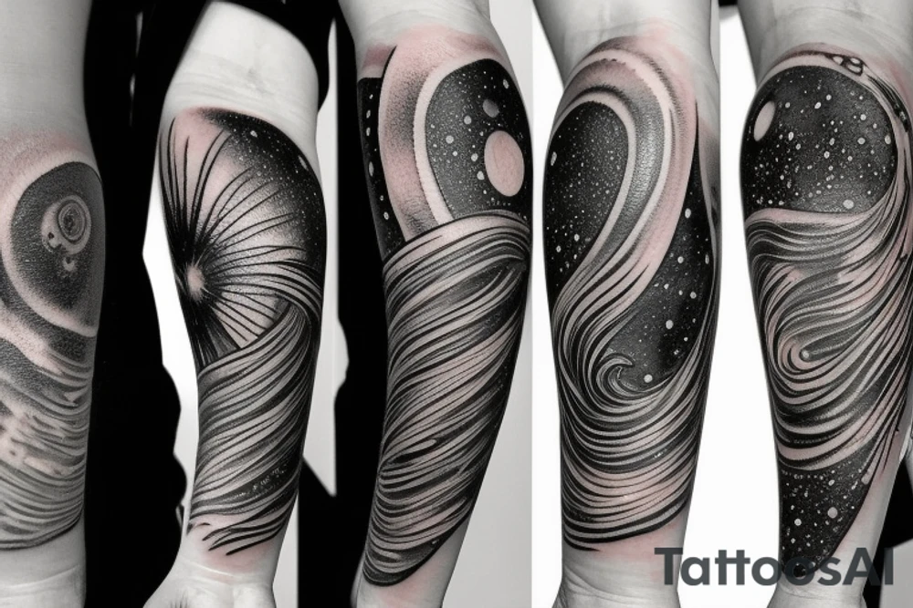 galaxy and Fish tattoo idea