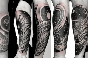 galaxy and Fish tattoo idea