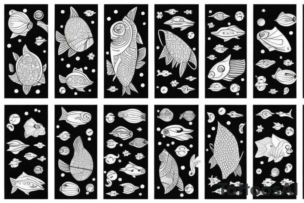 space
 and Fish tattoo idea