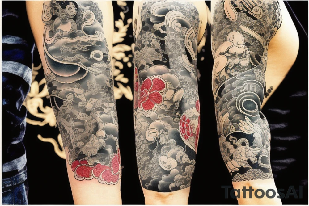 Japanese yakuza armband tattoo idea