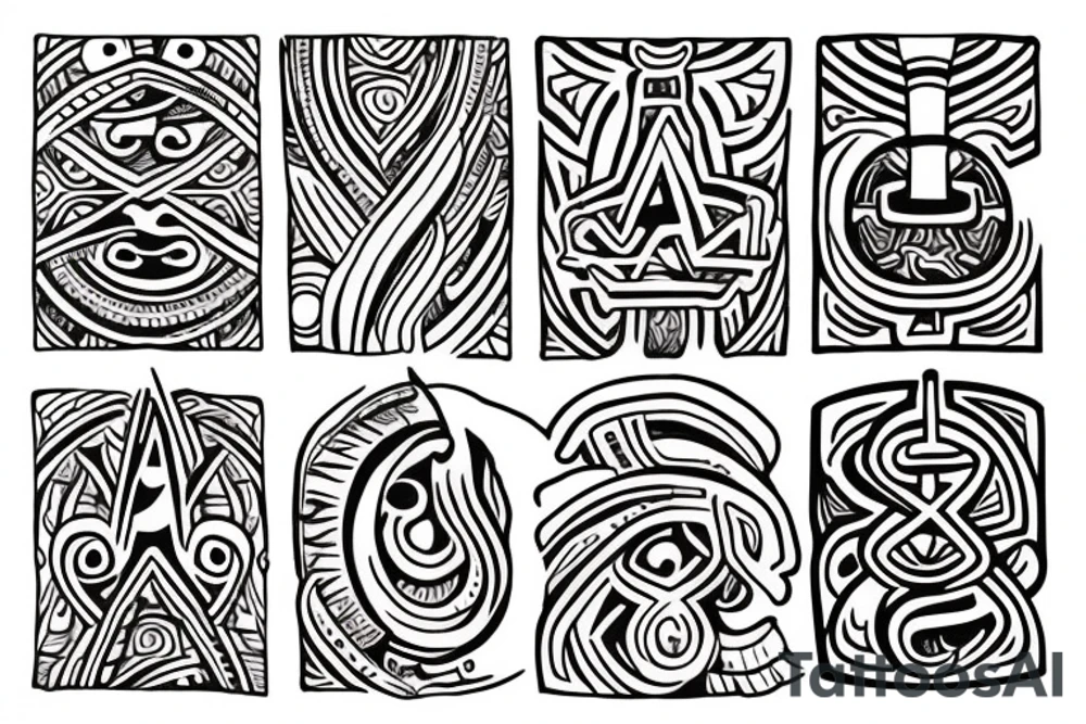 Tribal arm ohm tattoo idea