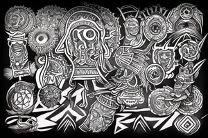 Tribal arm ohm tattoo idea