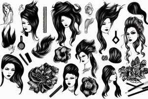 Girl, hair, smoke tattoo idea