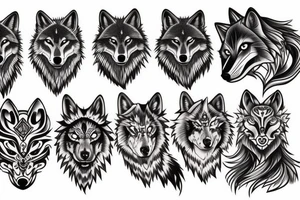 Intense wolf tattoo idea
