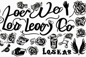 Hand with poop in it with the word Loser over it tattoo idea