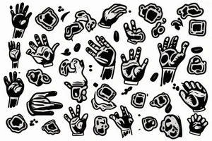 Hand with poop in it tattoo idea