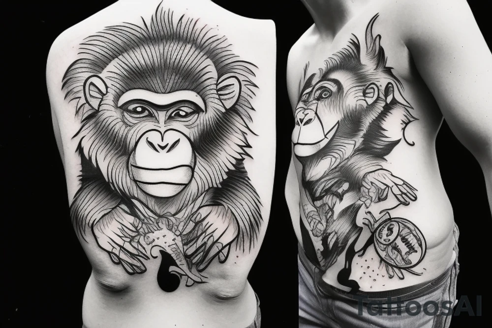 Monkey tattoo idea