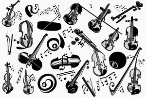 Violin tattoo idea