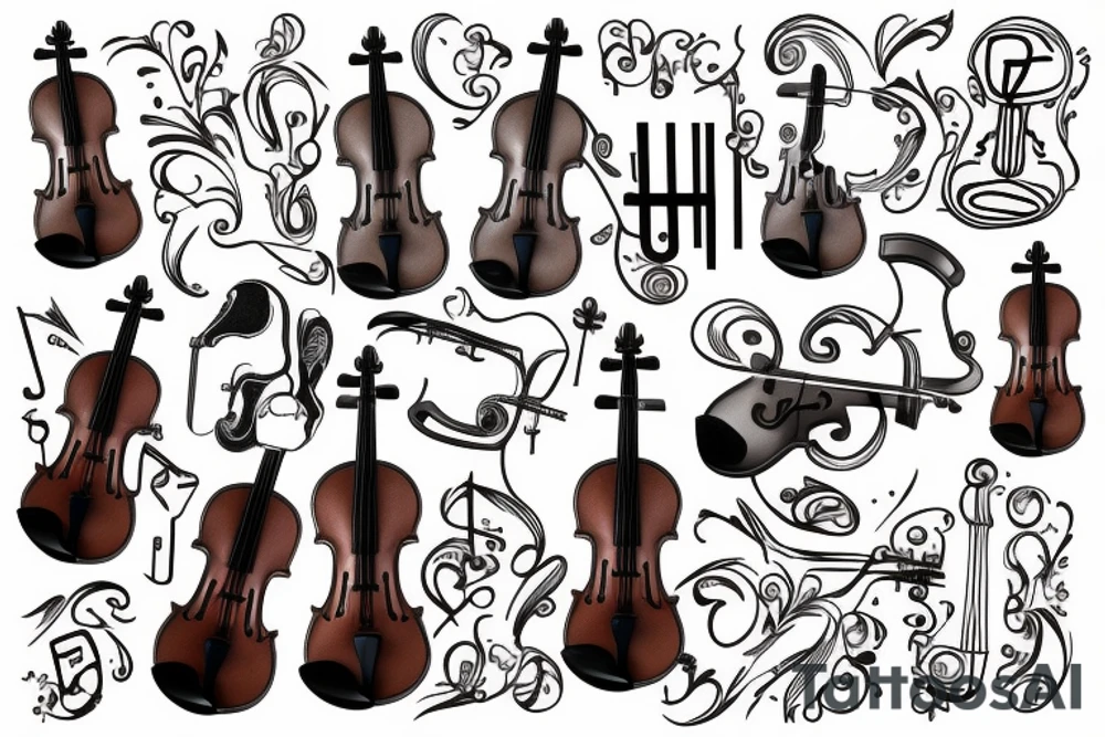 Violin tattoo idea