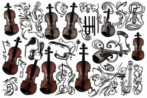 Violin tattoo idea