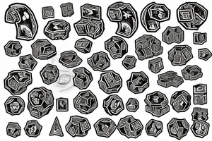 dice with money tattoo idea