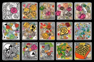 dice with money tattoo idea