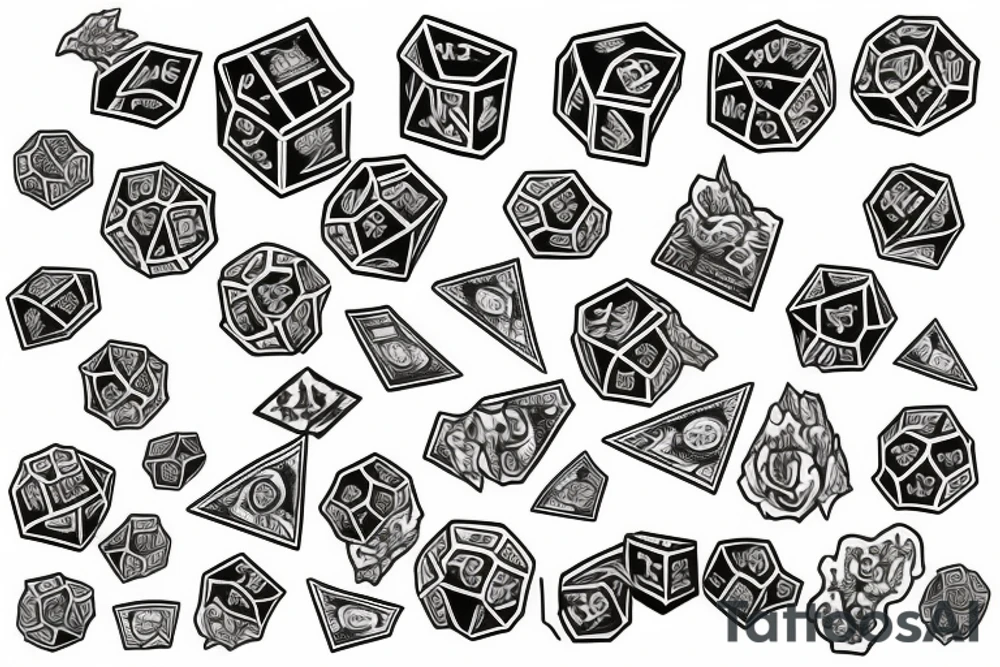 dice and money tattoo idea