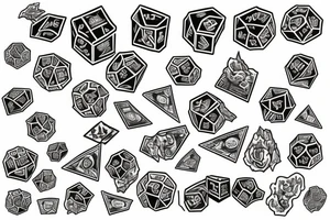 dice and money tattoo idea