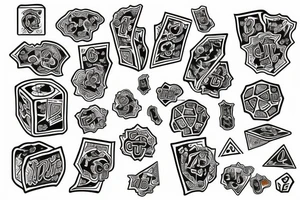 dice and money tattoo idea