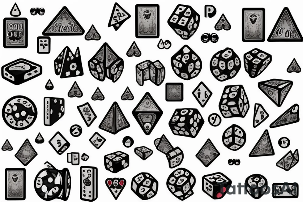 poker dice tattoo idea