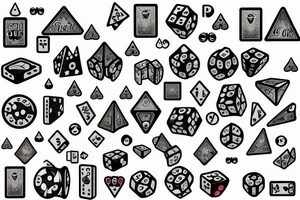poker dice tattoo idea