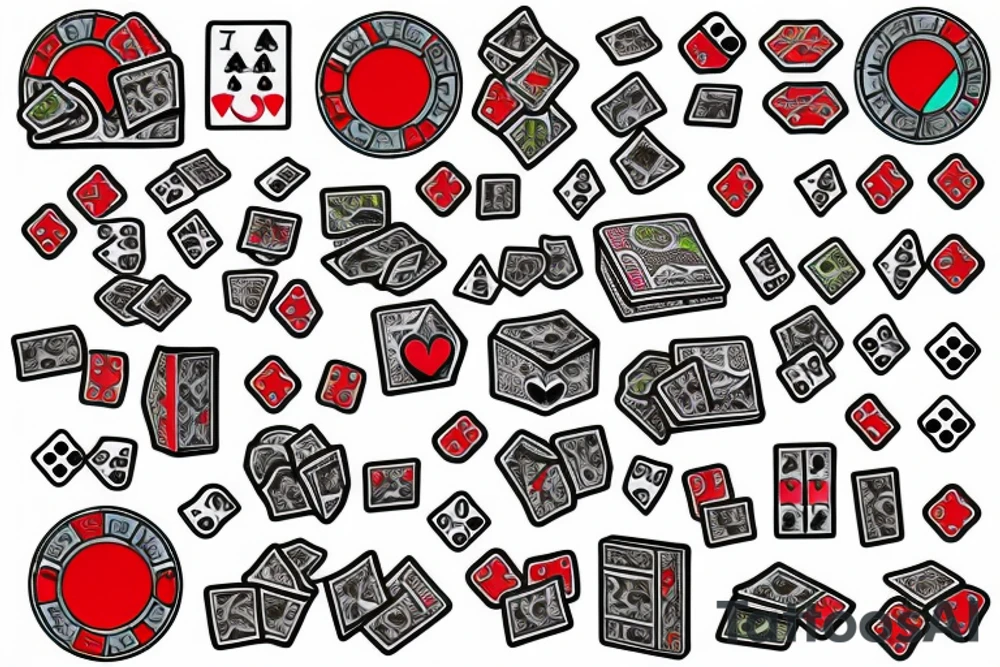 poker dice tattoo idea