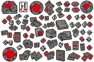 poker dice tattoo idea