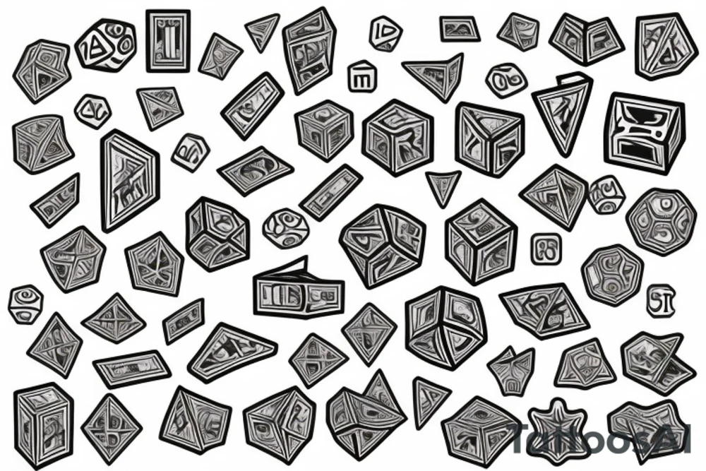 dice with cash tattoo idea