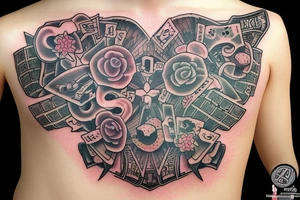 dice with cash tattoo idea