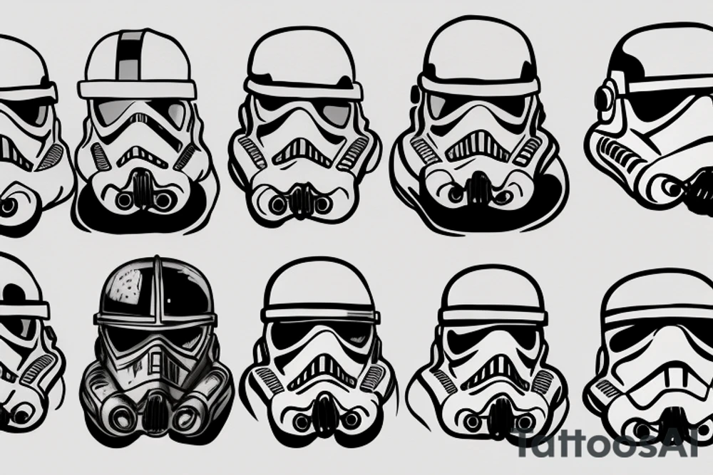 storm trooper helmet tattoo idea