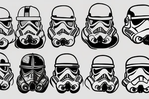 storm trooper helmet tattoo idea