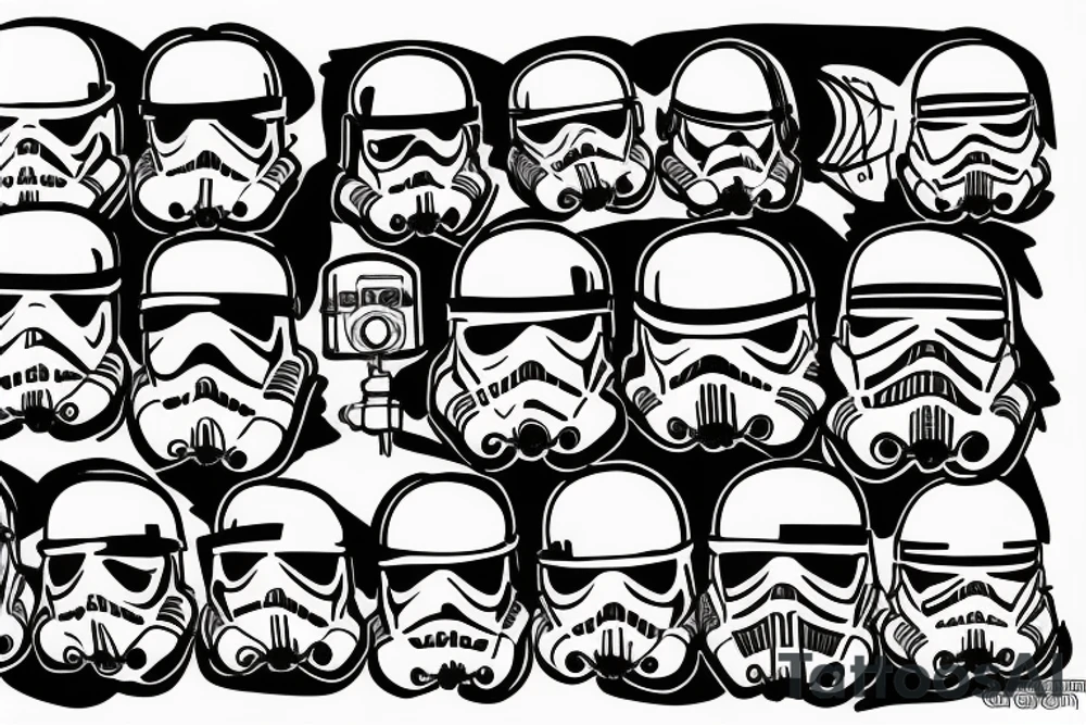 storm trooper helmet tattoo idea