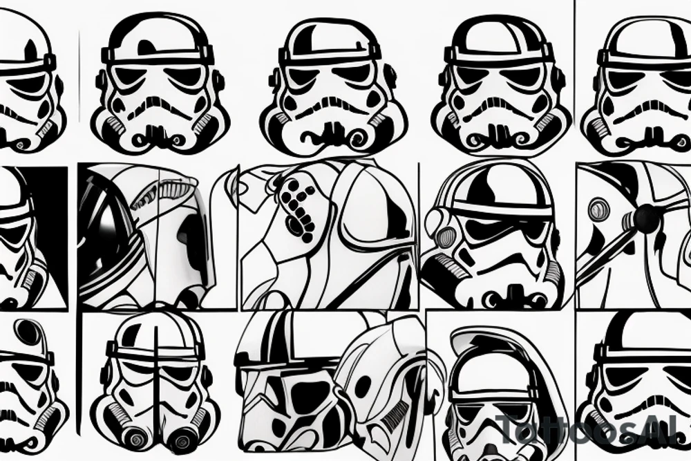 storm trooper helmet tattoo idea