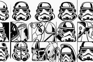 storm trooper helmet tattoo idea