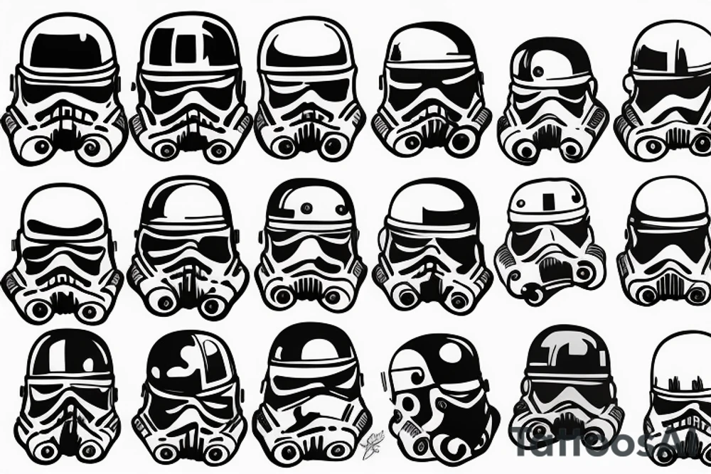 storm trooper helmet tattoo idea