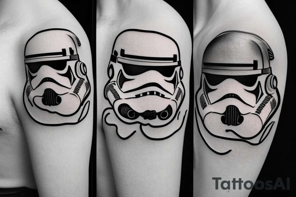 storm trooper helmet with a bit of cloud background tattoo idea storm trooper helmet with a bit of cloud background tattoo idea