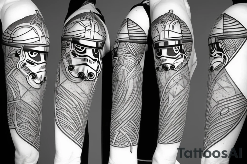 storm trooper helmet tattoo idea