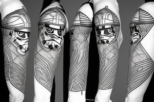 storm trooper helmet tattoo idea