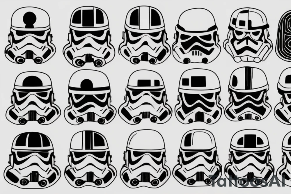 storm trooper helmet tattoo idea