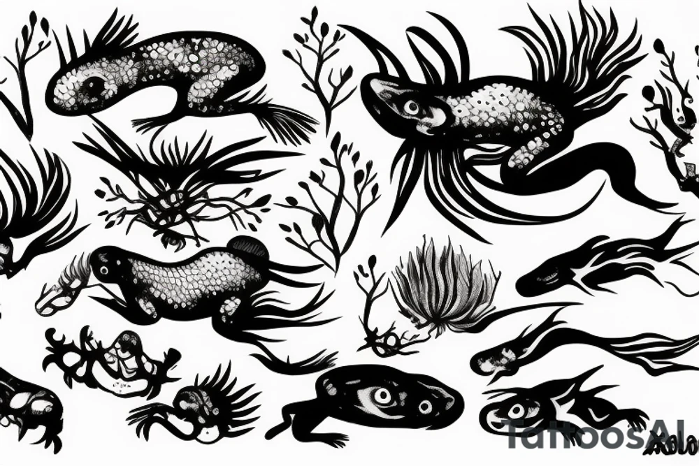 axolotl tattoo idea