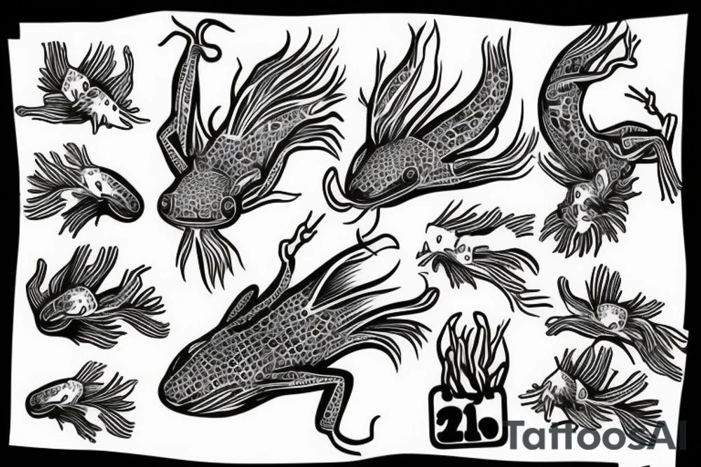 axolotl tattoo idea