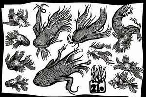 axolotl tattoo idea