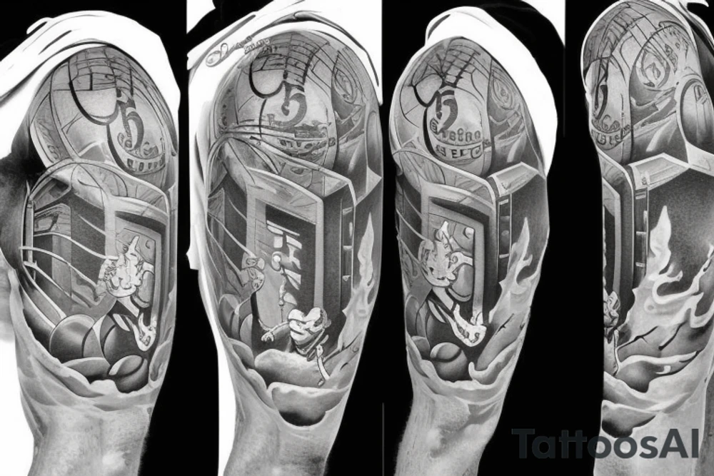 basketball  splash tattoo idea