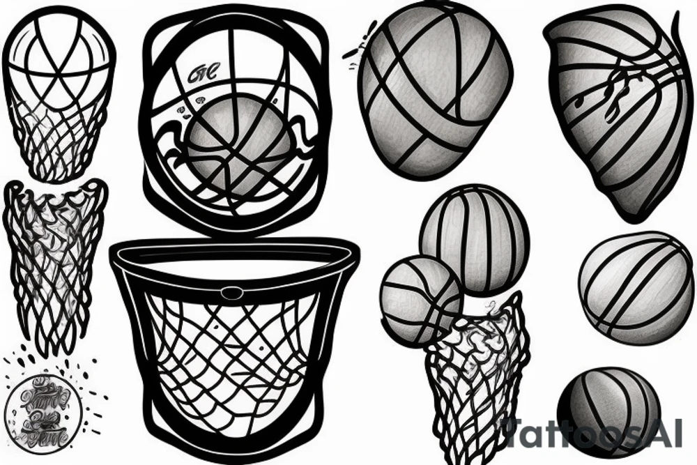 basketball  splash tattoo idea