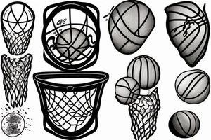basketball  splash tattoo idea